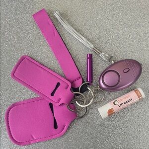 NWOT Kid Friendly Solid Purple Safety Keychain Set